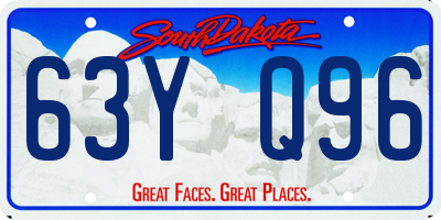 SD license plate 63YQ96