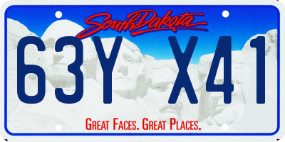 SD license plate 63YX41