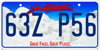 SD license plate 63ZP56