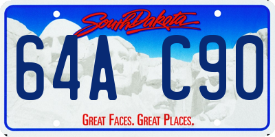 SD license plate 64AC90