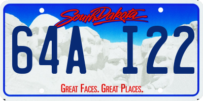 SD license plate 64AI22