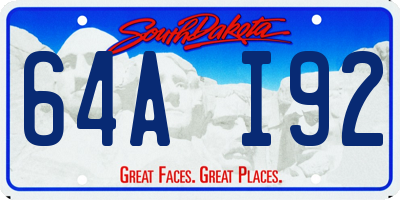 SD license plate 64AI92