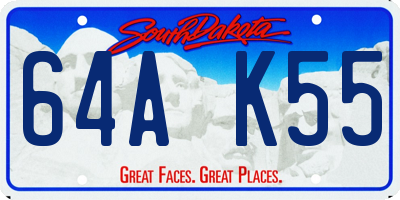 SD license plate 64AK55