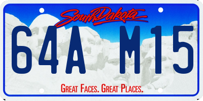 SD license plate 64AM15