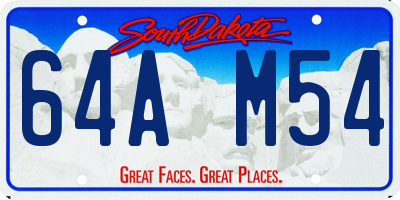 SD license plate 64AM54