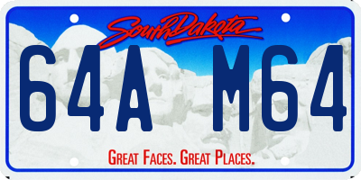 SD license plate 64AM64