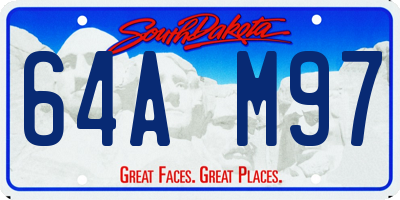 SD license plate 64AM97