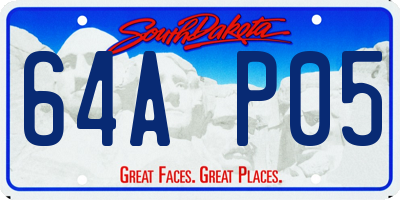 SD license plate 64AP05
