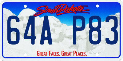 SD license plate 64AP83