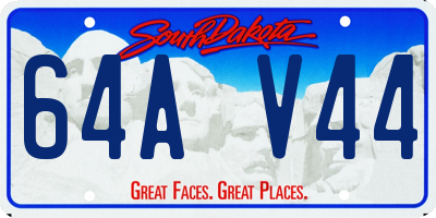 SD license plate 64AV44