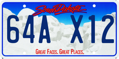 SD license plate 64AX12
