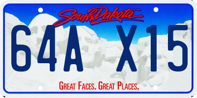 SD license plate 64AX15