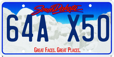 SD license plate 64AX50