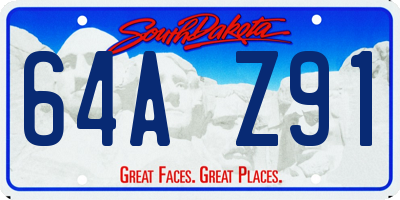SD license plate 64AZ91