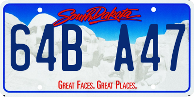 SD license plate 64BA47
