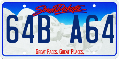 SD license plate 64BA64