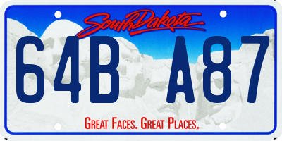 SD license plate 64BA87