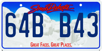 SD license plate 64BB43