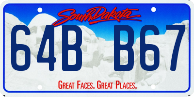SD license plate 64BB67