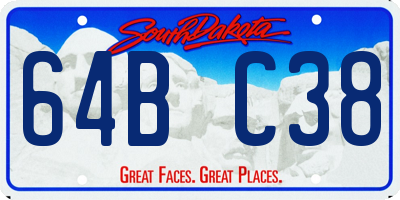 SD license plate 64BC38