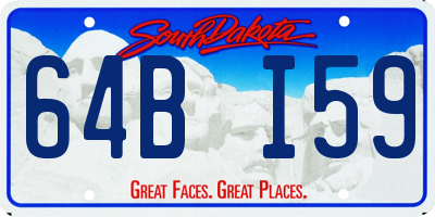 SD license plate 64BI59