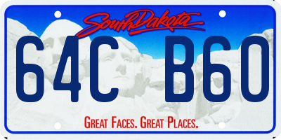 SD license plate 64CB60