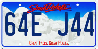 SD license plate 64EJ44
