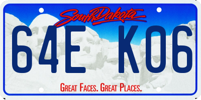 SD license plate 64EK06