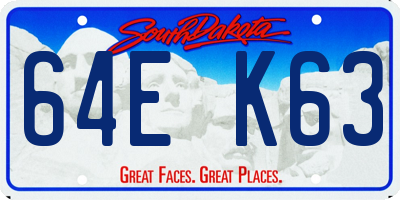 SD license plate 64EK63