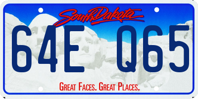 SD license plate 64EQ65