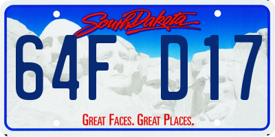 SD license plate 64FD17