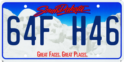 SD license plate 64FH46
