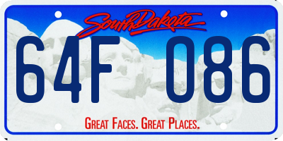 SD license plate 64FO86