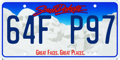 SD license plate 64FP97