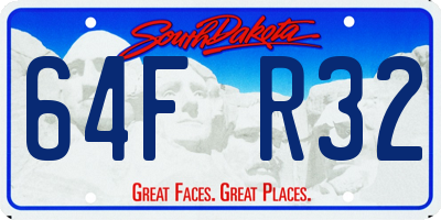 SD license plate 64FR32