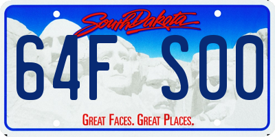 SD license plate 64FS00