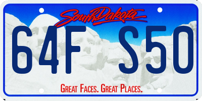 SD license plate 64FS50