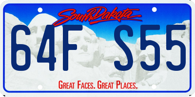 SD license plate 64FS55