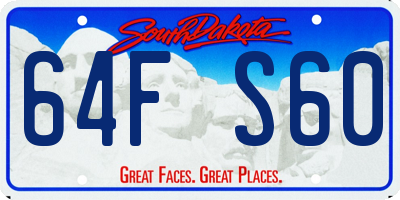 SD license plate 64FS60