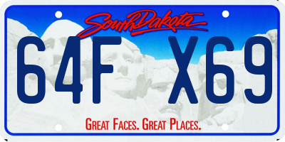 SD license plate 64FX69