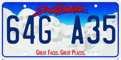 SD license plate 64GA35