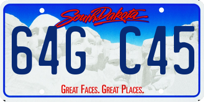 SD license plate 64GC45