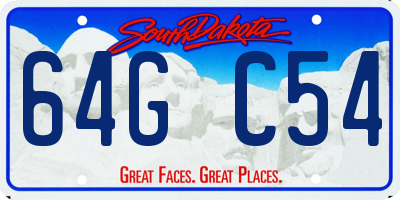 SD license plate 64GC54