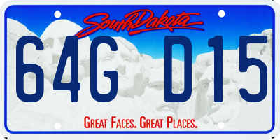 SD license plate 64GD15