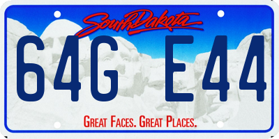 SD license plate 64GE44