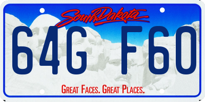 SD license plate 64GF60