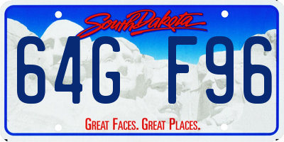 SD license plate 64GF96