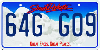 SD license plate 64GG09
