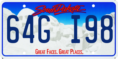 SD license plate 64GI98