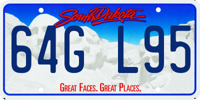 SD license plate 64GL95